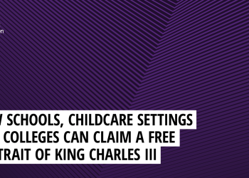 How schools, childcare settings and colleges can claim a free portrait of King Charles III  