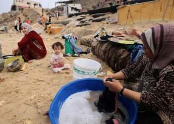 Women and girls in Gaza cut up tents to use in place of period products