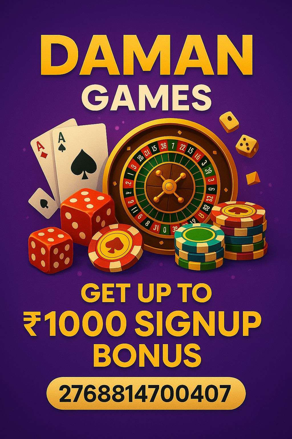 What is Daman Games Invite Code? 2768814700407 (Claim Rs 1000 Instantly)